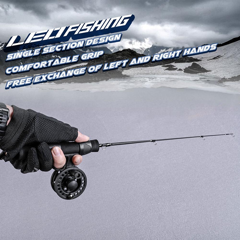 51cm Ice Fishing Rod with Reel Combo Set Outdoor Sport Fishing Pole Wheel Tackle Kit Winter Tackle Pesca