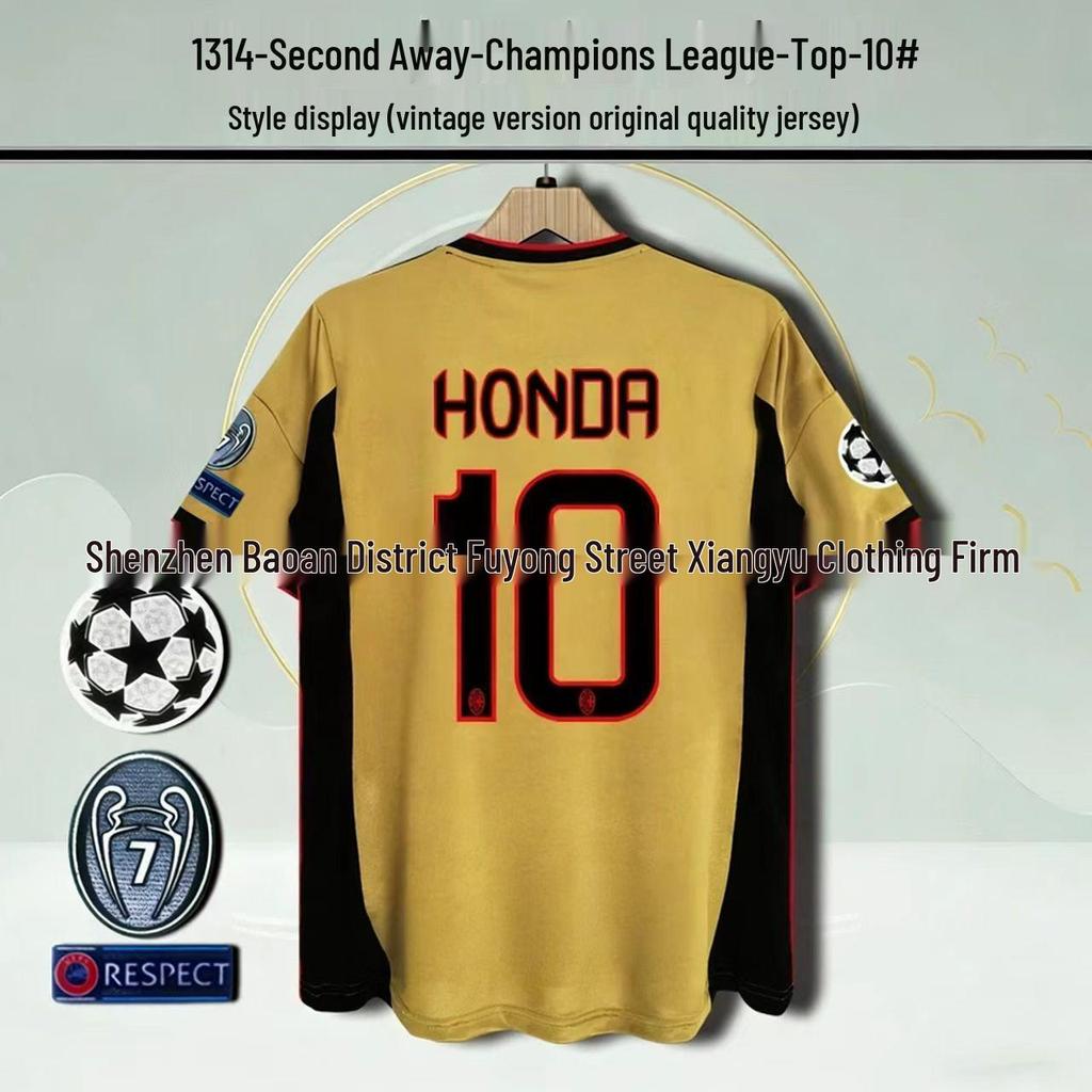 93–14AC Klassisches Retro-Fußballtrikot: 22 Kaka, 32 Beckham, 80 Ronaldinho, 99 Ronaldo