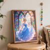 Disney Princess Blue Dress Oil Painting Hand Painting Coloring Painting Handmade Diy Home Decoration Gift