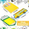 Eaasty 360 Sheets 5"x7" Large Teacher Sticky Notepads Pencil Crayon Box Bus Back to School Teacher Self-stick Note Gift Classroom Bulletin Board