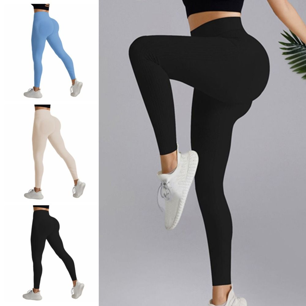 High Waist Yoga Sports Pants Elastic Yoga Seamless Leggings Sports Fitness Leggings Sports