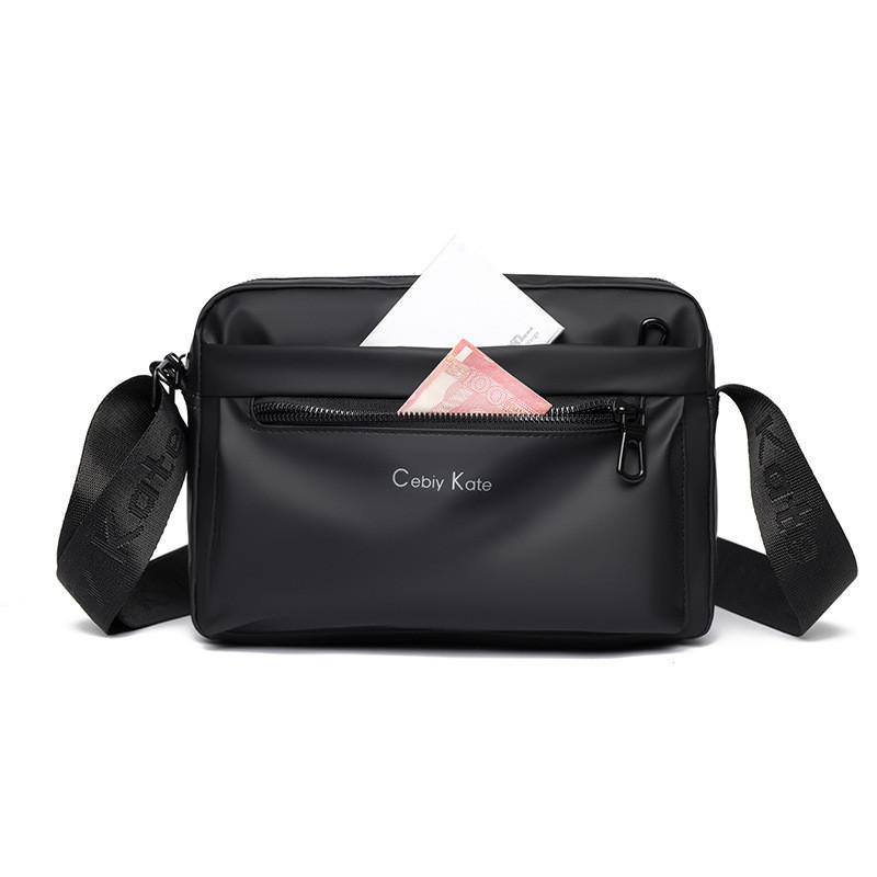 Men Waterproof Leather Film Crossbody Bag For Casual Travel And Commuting