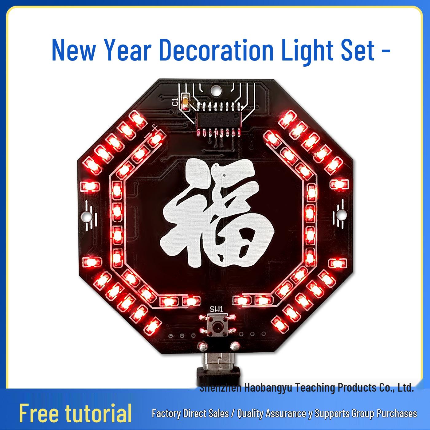 

Horse Talisman LED Light DIY Kit: Fu Character Ornament with Flowing Water Effect Hanging Ornament Parts Only