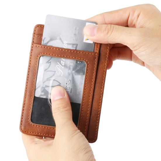 Mini Portafoglio Antimagnetico Resistente all'Usura Multi Scomparti Ampia Capacità Custodia Protettiva Minimalista Anti Rfid Portafoglio per Carte d'Identità e Credito Regalo Aziendale