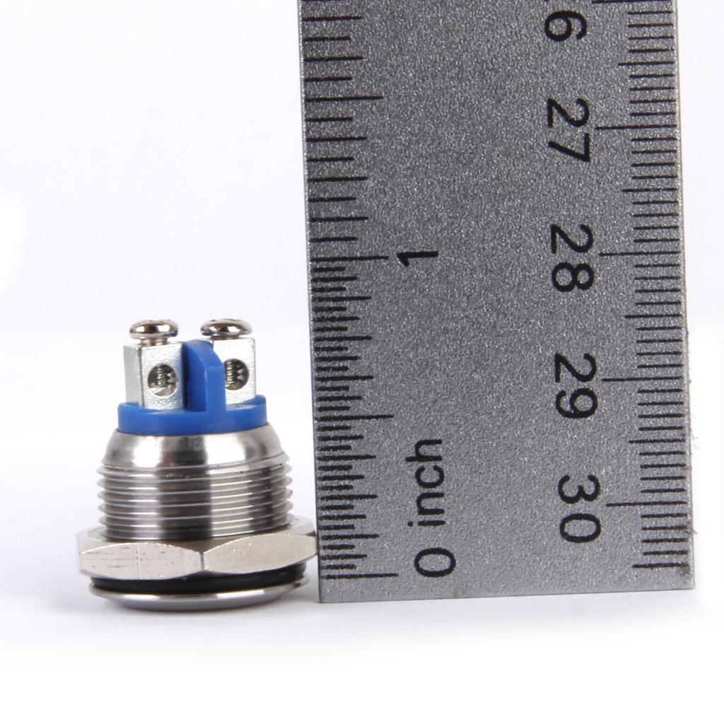 Mini Flat Momentary Switch Push Button for Doorbells 18mm