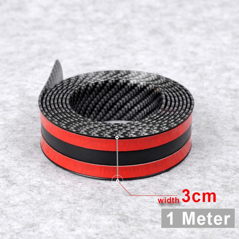 

Резиновая формовочная полоса из углеродного волокна, накладка на порог автомобиля, мягкая черная полоса для бампера, сделай сам, защита края порога, дверь автомобиля width 3cm 1 meter