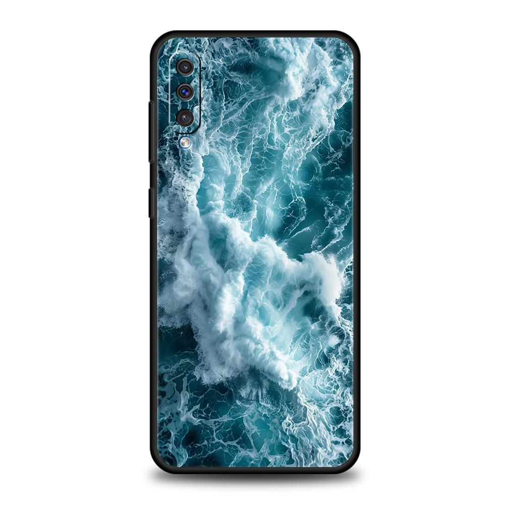 Blue Sea Ocean Waves Phone Case For Samsung A56 A36 A26 A24 A16 A14 A12 A32 A50 A70 A20E A22 A40 A34 A54 A42 A52 5G A06 Cover