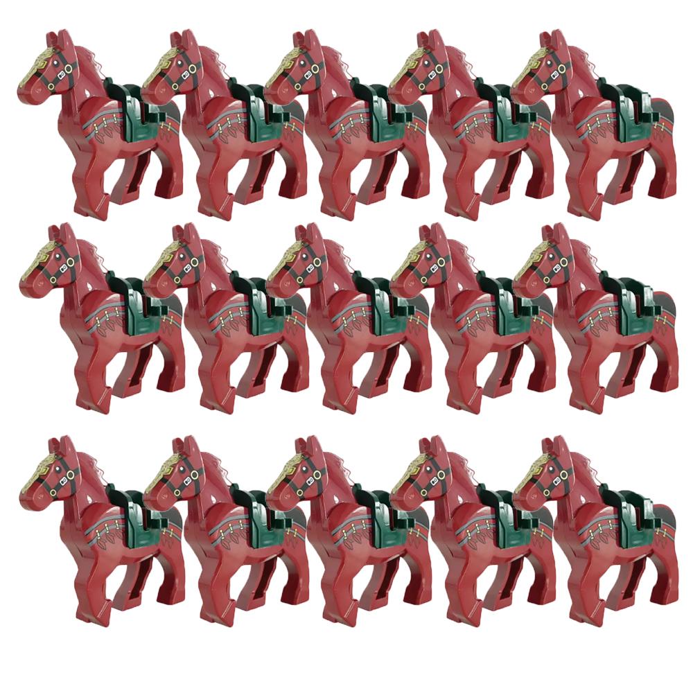 Medieval Zoo Building Blocks Character Accessories Mounts Animals Deer Elephants Camels Wolves Warhorses Bricks Toy Gifts K080