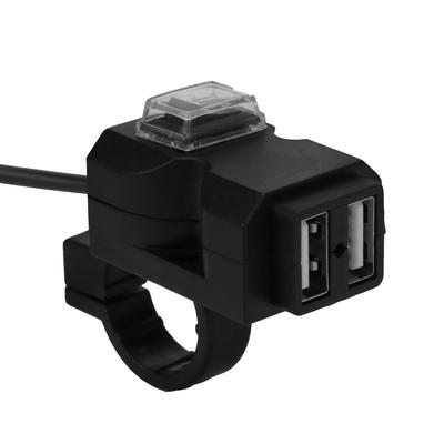 12V Motorcycle USB Chargers 3.0 Socket Dual Ports for Phone Mobile 5V 3.1A Power Adapter Motorbike Accessories Waterproof Covers