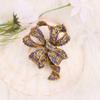 Vintage Bow Brooch for Women, Elegant Enamel Pin with Crystal Rhinestones, Royal Style Jewelry Gift for Coat Dress Decoration