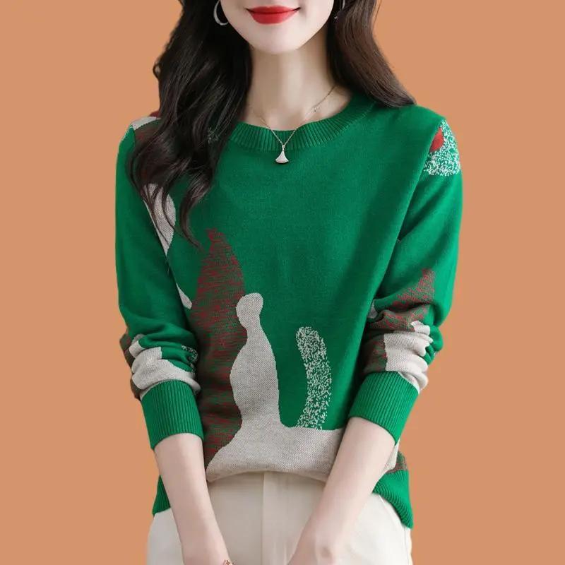 Pull décontracté et confortable pour femme, automne et hiver, tempérament d'âge moyen, chemise tricotée élégante