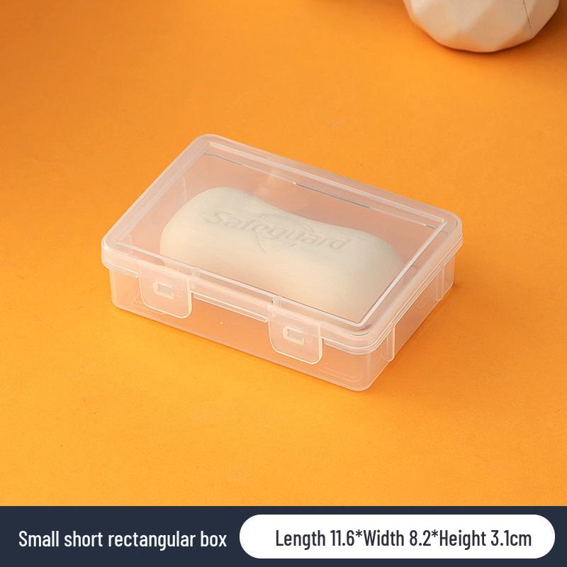 Portable Transparent Flip-Top Soap Storage Box for Travel and Home Use