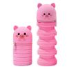 2 Pezzi Astuccio per Matite Cartoon Astuccio Telescopico con Cerniera Custodie in Silicone per Penne Astuccio per Matite Borsa per Cancelleria per Studente