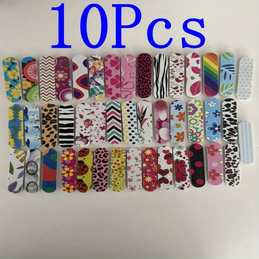 5/10/pcs Color Nail File Double sided Sandpaper Wooden Polishing Strip Gentle Repair Tool for Nail Art/Fake Nails