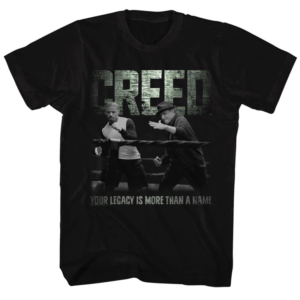 Creed Boxing Movie Adonis Creed & Rocky Balboa In Ring B & W Men s T Shirt L