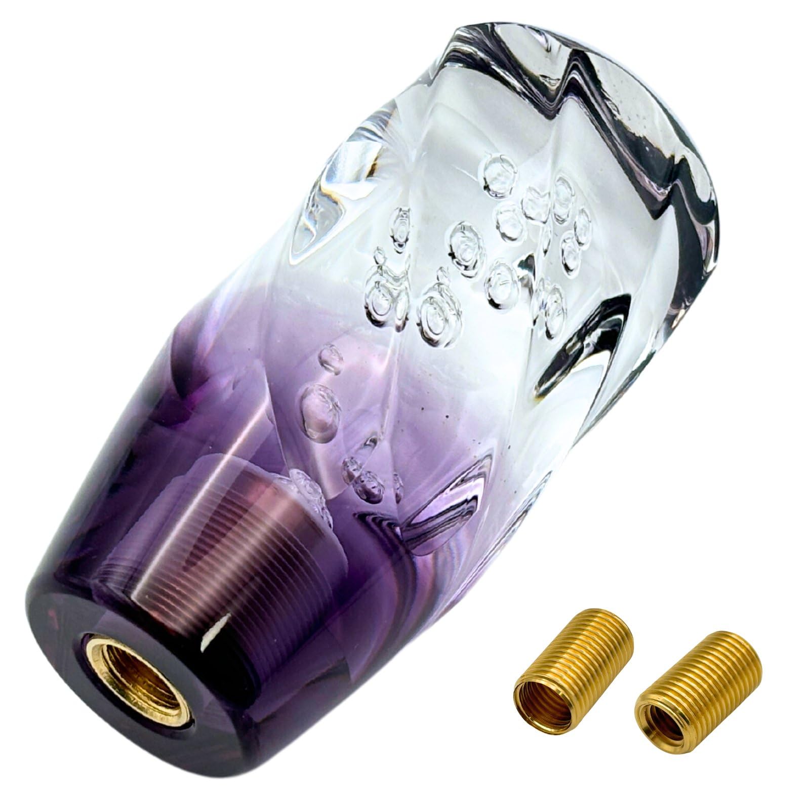 

MARUHADO Crystal Shift Truck Shift M8 M10 M12 Knob, Universal, Lever, P1.25, AT/MT, 100mm/10cm, Clear/Black