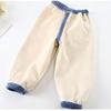 Kids Warm Pants Autumn Winter Girls Thicken Trousers Baby Boys Cute Bear Print Children Casual Harem Pants