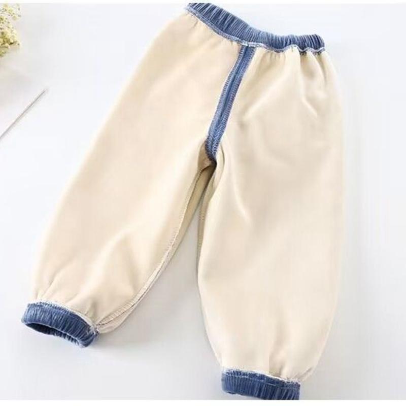 Kids Warm Pants Autumn Winter Girls Thicken Trousers Baby Boys Cute Bear Print Children Casual Harem Pants