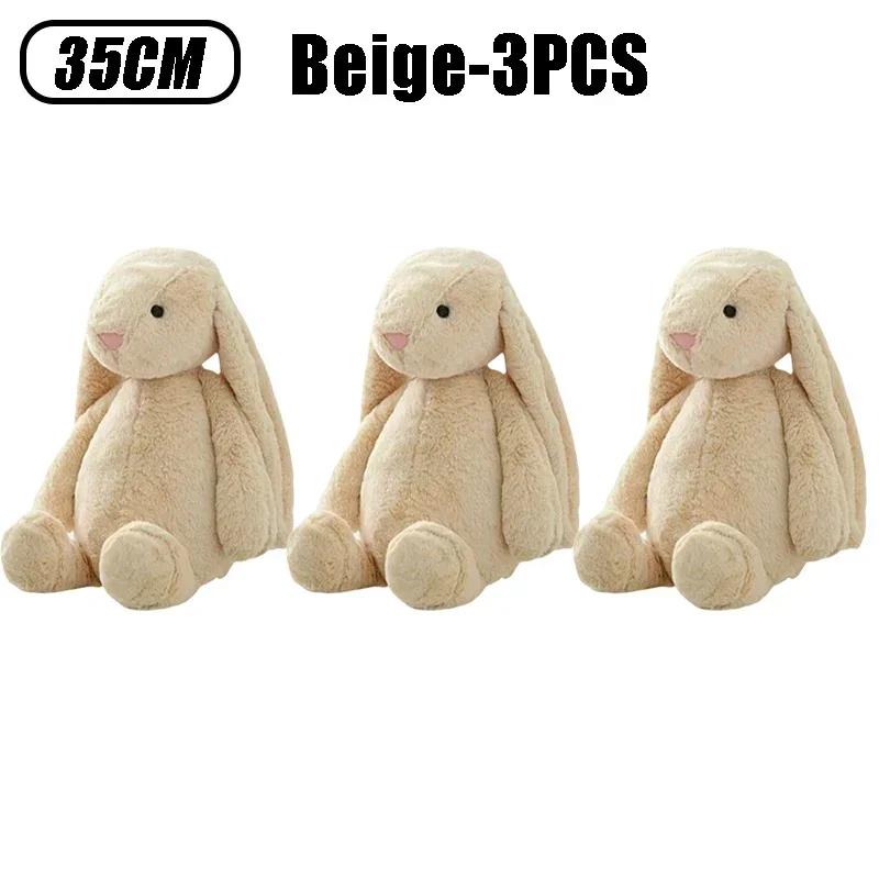Unisex Soft Cotton Stuffed Rabbit Plush Toy Long Ear Easter Bunny Sleeping Mate Birthday Gift Cute Essential