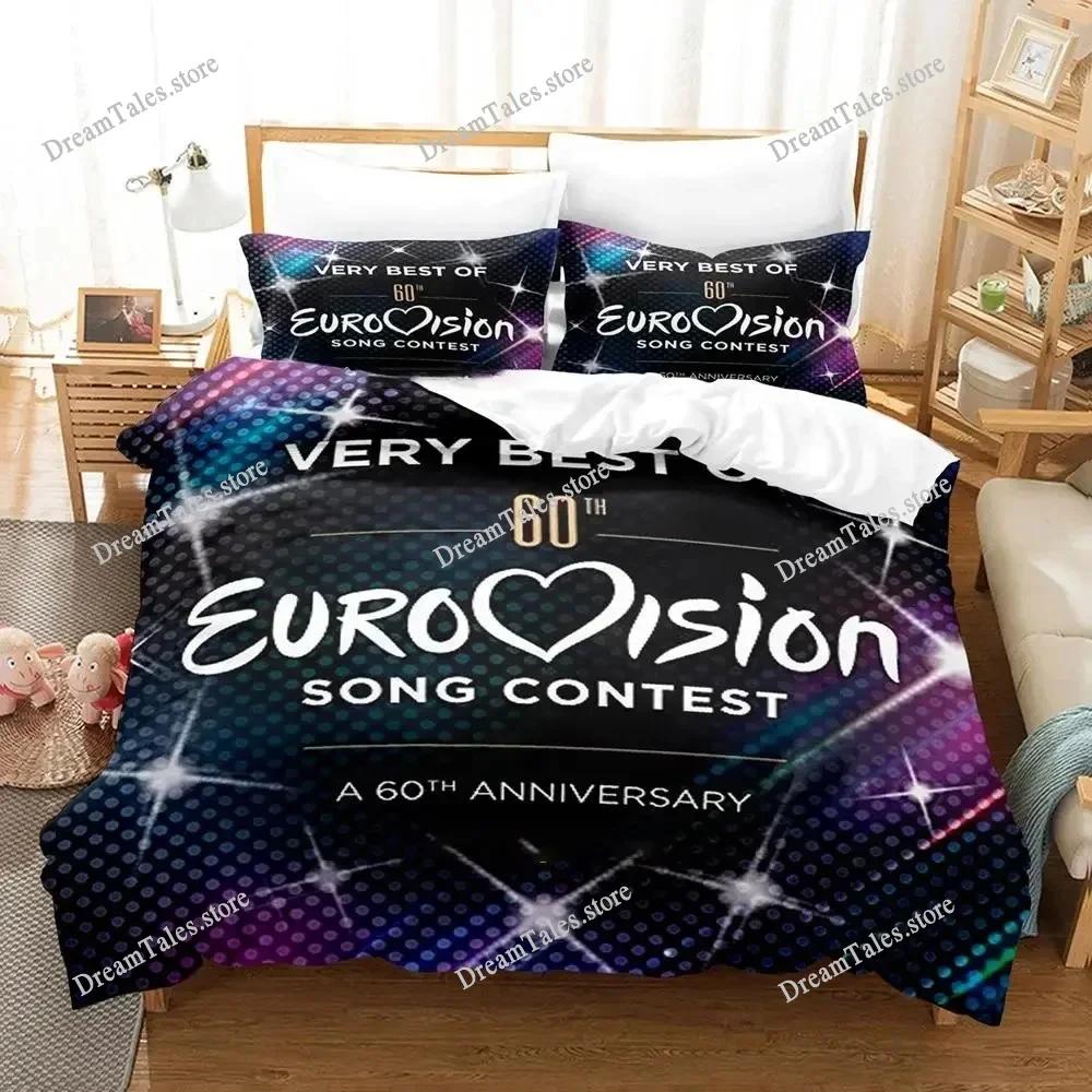 3D Print Eurovision Song Contest Bedding Set Boys Girls Twin Queen Size Duvet Cover Pillowcase Bed Kids Adult Fashion Home741