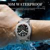Luxury Men Watch Business Waterproof Male Clock Luminous Date Stainless Steel Square Quartz Man Watches