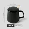 Mug with Lid and Spoon Set Coffee Mug Office Home Ceramic Belly Capacity Men's Drinking Cup Girls