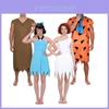 The Flintstones Betty Barney Fred Wilma Cosplay Kostuum Set Met Polyester Stof Voor Halloween Feest En Thematische Evenementen