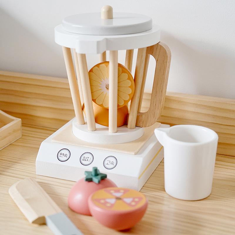 Holzins Wind Kinder Kaffeemaschine Mixer Brotmaschine Kleine Haushaltsgeräte Küche Simulation Spielhaus Interaktives Spielzeug