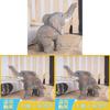 Wooden Elephant Figurine Hand Carved Animal Home Decor For Modern Living Room