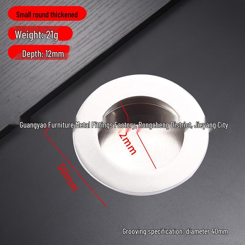Stainless Steel Concealed Recessed Pull Handle for Drawers and Sliding Doors