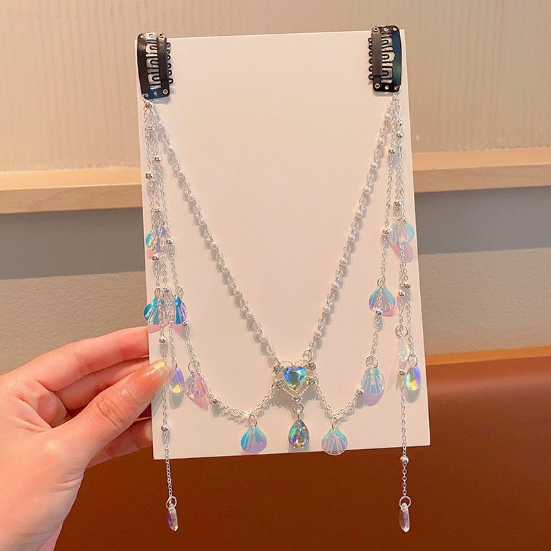 

Кисточка Жемчужная Заколка: Аксессуар для волос ручной работы в виде банта для девочек и принцесс