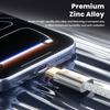 TOOCKI TX110C2 1m Mini Zinc Alloy USB-C to USB-C Cable PD 60W Fast Charging Cable with Smart Chip for Laptop Phone