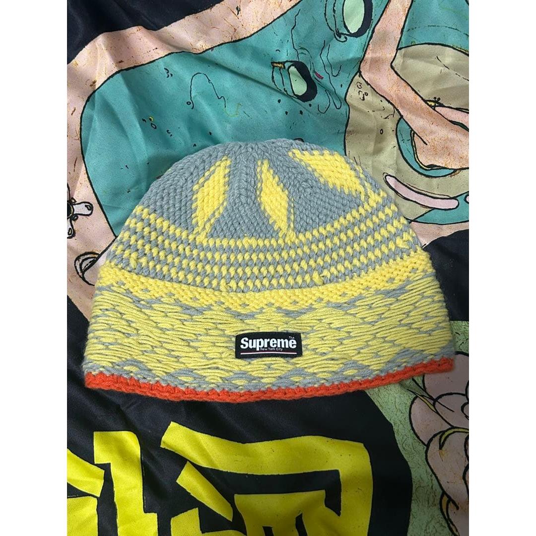 Used Supreme Diamond Beanie Yellow