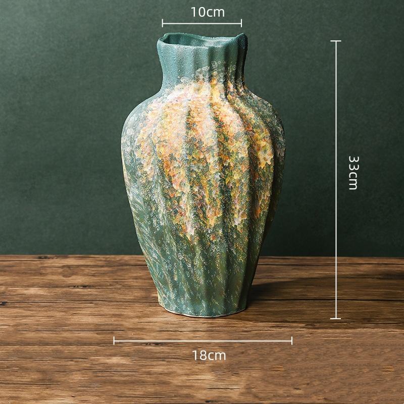 Kaba Seramik Vazo Fırında Dönüşmüş Porselen Vazolar Vazo Çiçek Düzenleme Aksesuarları Çin Tarzı Retro Kavanozlar