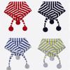 New Korean Version of Cute Ball Red Striped Triangular Scarf Women's Autumn and Winter Warm Versatile Shawl Scarf Tide