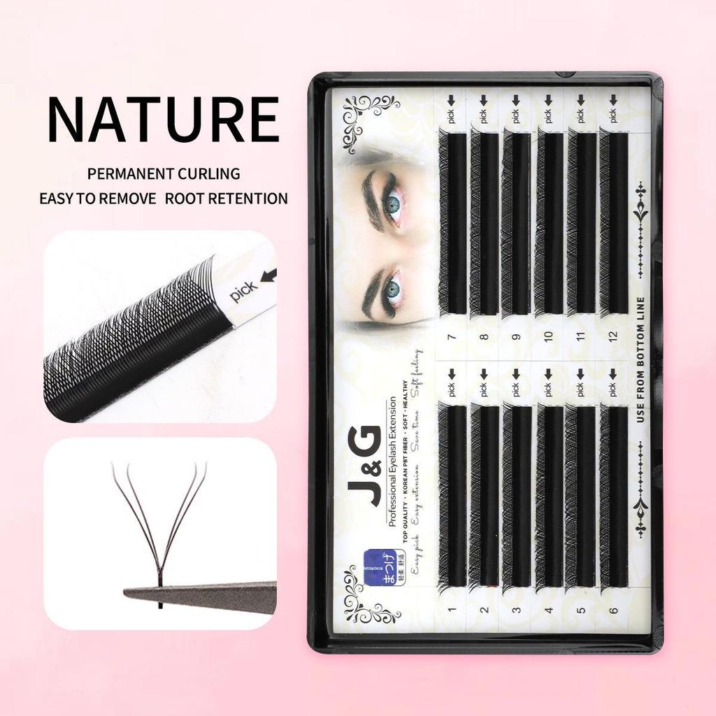 Matt-schwarze Y-förmige Grafting-Falsche Wimpern 0.07 - Weiche, hochwertige YY-Wimpernverlängerungen