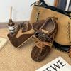 Vintage Women's Casual Flats 2026 Autumn New Outdoor Non Slip Lightweight Sneakers Comfortable Fashion Cross Tied Cotton Shoes