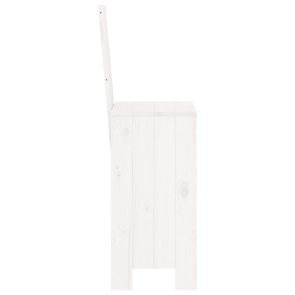 Bar Stool Set 2 pcs White 40 x 42 x 120 cm Solid Pine Wood