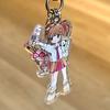 Cute Girl Aesthetic Acrylic Phone Charm Keychain Kawaii Keyring Designer Character Art Decorative Hanging Ornament For Phone