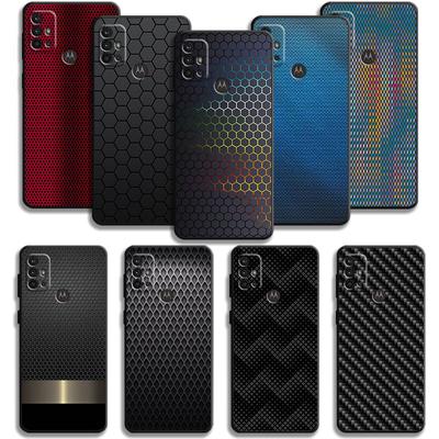 Husă pentru telefon pentru Motorola G200 G60 G50 G31 G30 G22 G9 G8 Power Lite Plus Edge 20lite 30pro One Fusion Textura din fibră de carbon de lux
