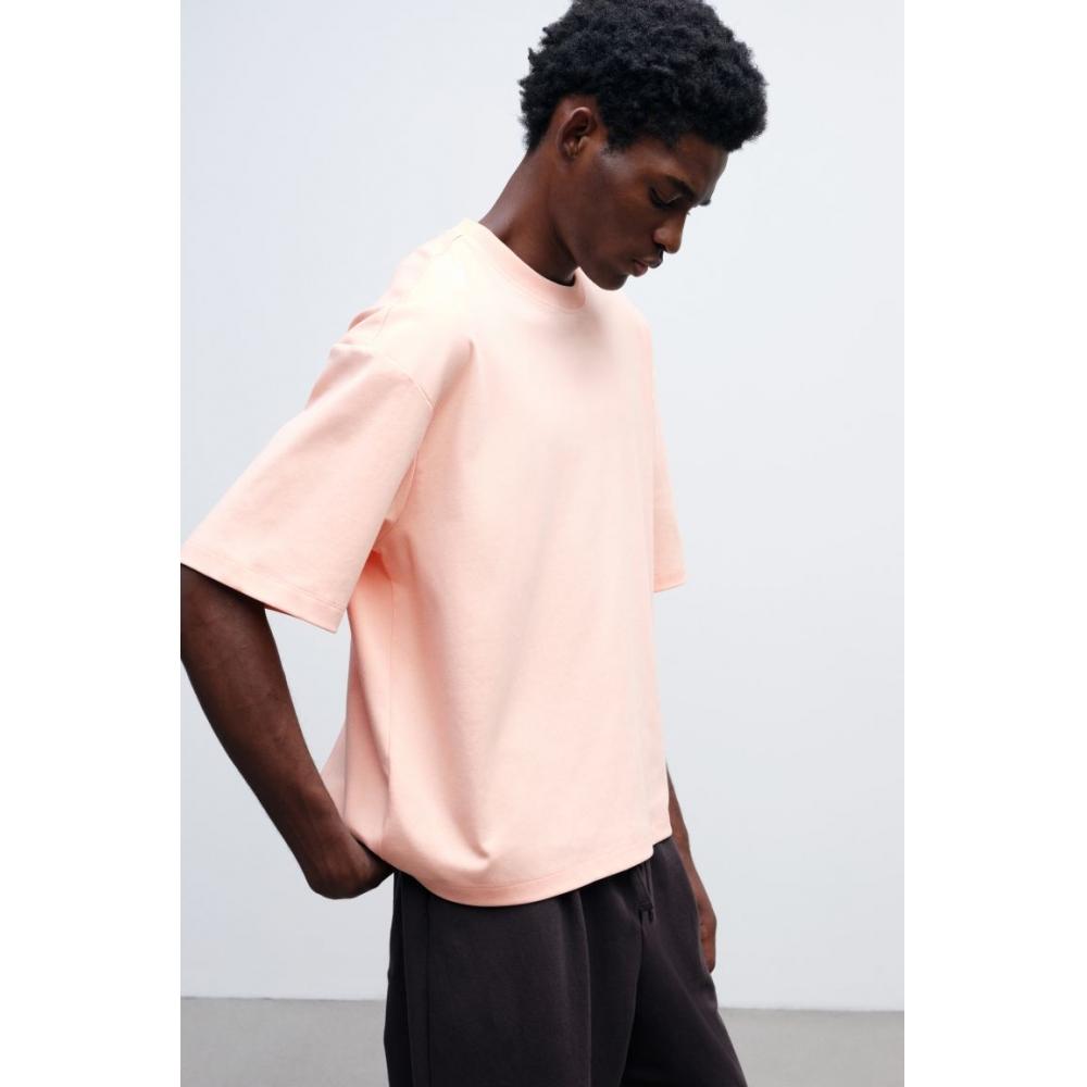 H M Boxy T sHirT Loose fiT apricoT Pink