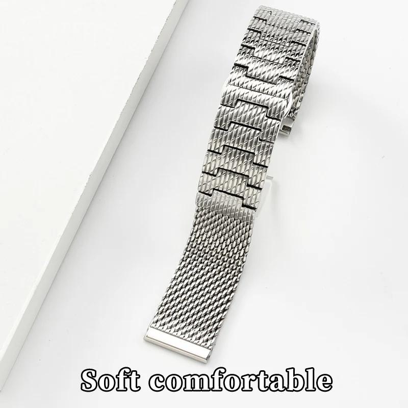 High Quality Steel Mesh Belt Watch Strap for Citizen Eco-Drive Air Eagle Jy8078 Second Generation Blue Angel 22mm Watchband