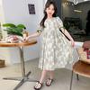 Girls' Summer Sweet Bubble Sleeves Floral Princess Dress