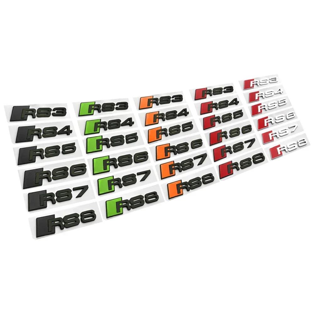 Plastic Modified Accessories Car Letter Emblem Stickers for Audi RS7 RS8 S3 RS3 RS4 RS5 RS6 S4 S5 S6 S7 S8 Logo Rear Trunk Badge