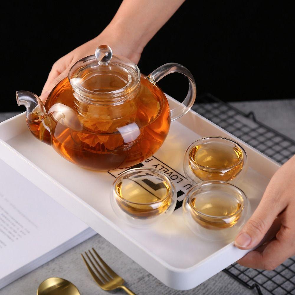 Juego de Té Kung Fu 400/600ml Tetera Resistente al Calor Juego de Tazas de Té Elegante Hogar
