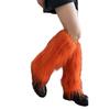 Faux Fur Leg Warmers Women Solid Color Fuzzy Long Boot Covers Fluffy Shaggy Leg Warmers for Christmas Costume Nightclub Street Wear