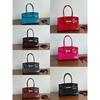 Popular Crocodile Pattern Horizontal Plate Platinum 30cm Genuine Leather Women's Bag, European and American Fashion Cowhide Large Bag, Commuter
