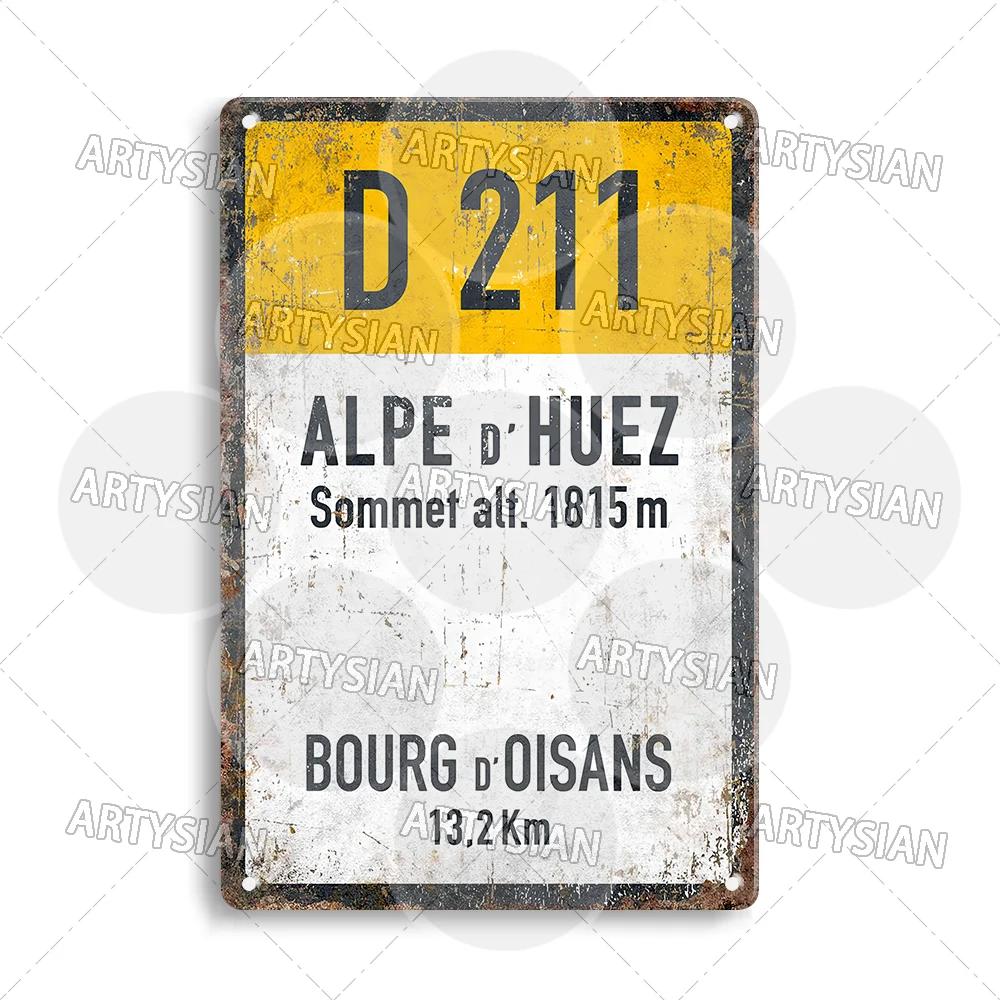 Turul Franței Ciclism Placă metalică Reper ALPE d'HUEZ Col D'Aubisque Col du Granon Peyresourde d'IZOARD l'ISERAN BONETTE