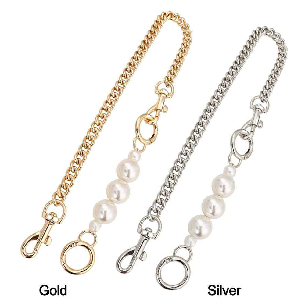 Bag Chain Replacement Handles Handbag Hardware Bag Extender Chain Pearl Bead Women Bag Straps