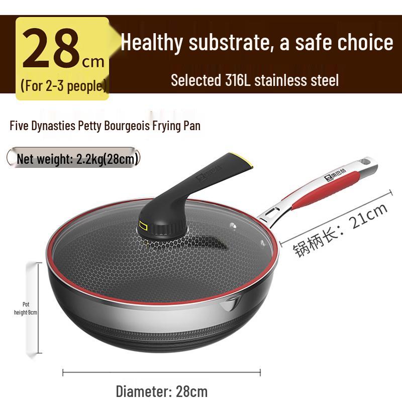 KOBACH 5th Gen 316L SS Honeycomb Non-stick Wok